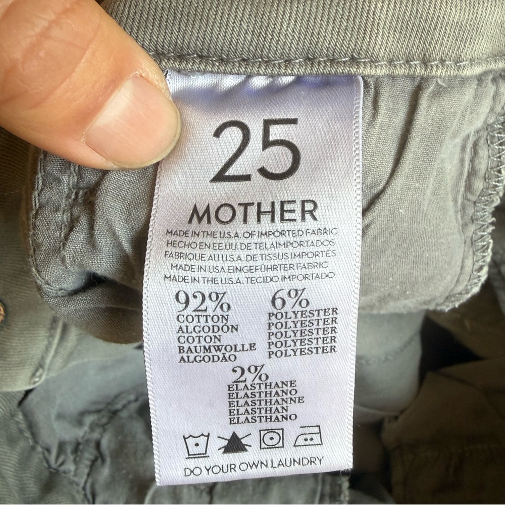 Mother The Crop Zip Muse Jean, Blow Out (Medium Gray) Wash, Sz 25, VGUC - Picture 4 of 16
